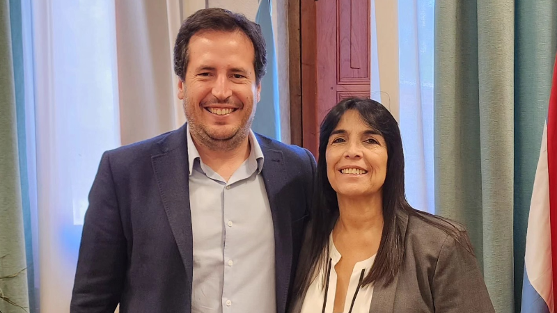 REUNIÓN ENTRE EL INTENDENTE FRANCISCO BENEDETTI Y LA VICEGOBERNADORA ALICIA ALUANI