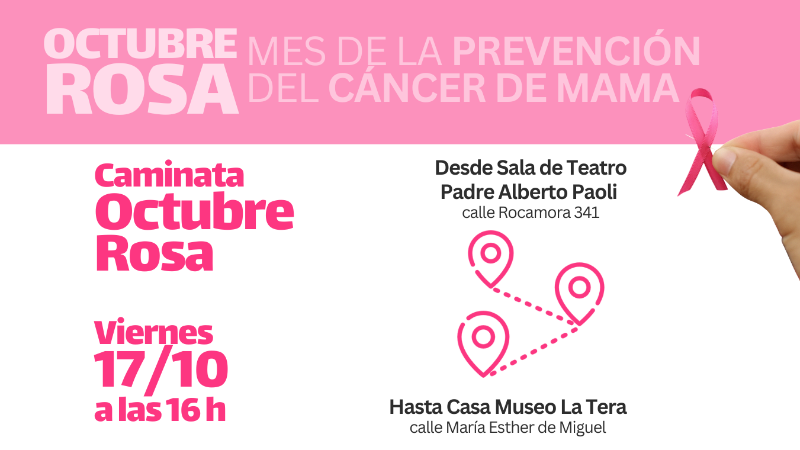 OCTUBRE ROSA: CAMINATA POR LA PREVENCIÓN DEL CÁNCER DE MAMA